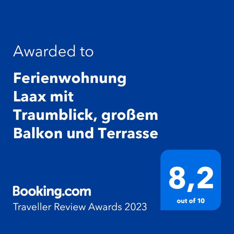 Ferienwohnung Laax mit Traumblick, großem Balkon und Terrasse Exterior foto